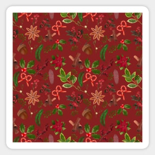 Natural Christmas red Sticker